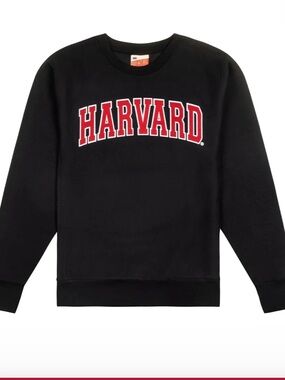 HARVARD PRO WEAVE CREWNECK MEDIUM $85 NEW UNISEX oversized fit